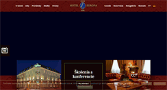 Desktop Screenshot of hotel-europa.sk